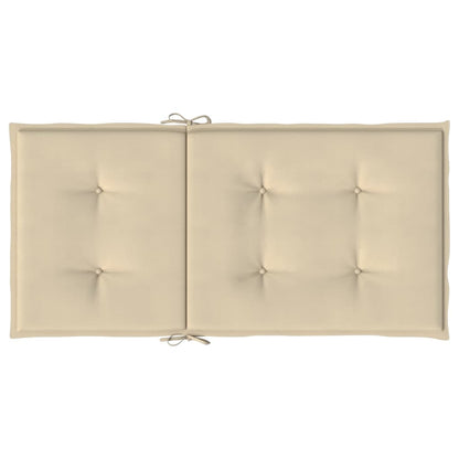 vidaXL Coussins de chaise de jardin à dossier bas lot de 4 beige