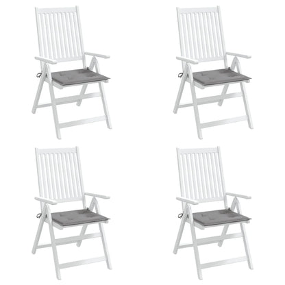 vidaXL Coussins de chaise de jardin lot de 4 gris 40x40x3 cm