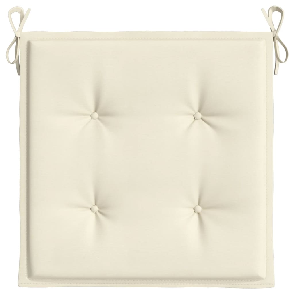 vidaXL Coussins de chaise de jardin lot de 4 crème 40x40x3 cm