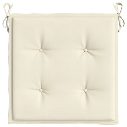 vidaXL Coussins de chaise de jardin lot de 4 crème 40x40x3 cm