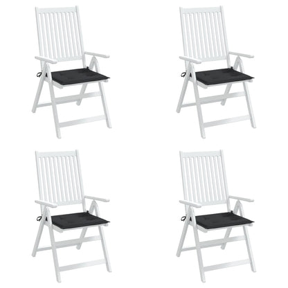 vidaXL Coussins de chaise jardin lot de 4 noir 40x40x3 cm tissu oxford
