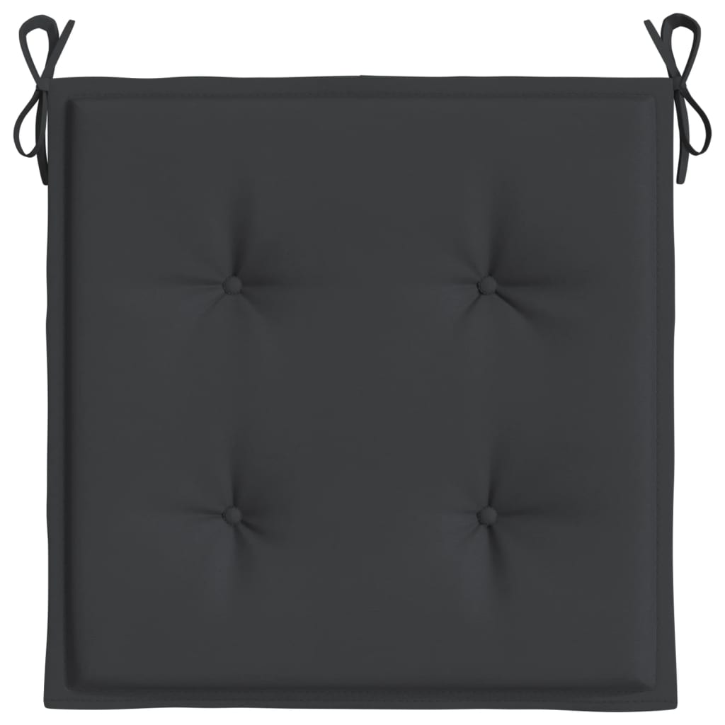 vidaXL Coussins de chaise jardin lot de 4 noir 40x40x3 cm tissu oxford