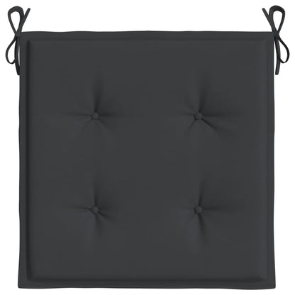vidaXL Coussins de chaise jardin lot de 4 noir 40x40x3 cm tissu oxford
