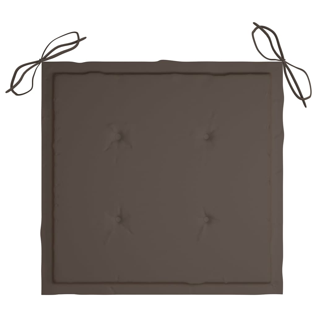 vidaXL Coussins de chaise jardin lot de 4 taupe 40x40x3cm tissu oxford
