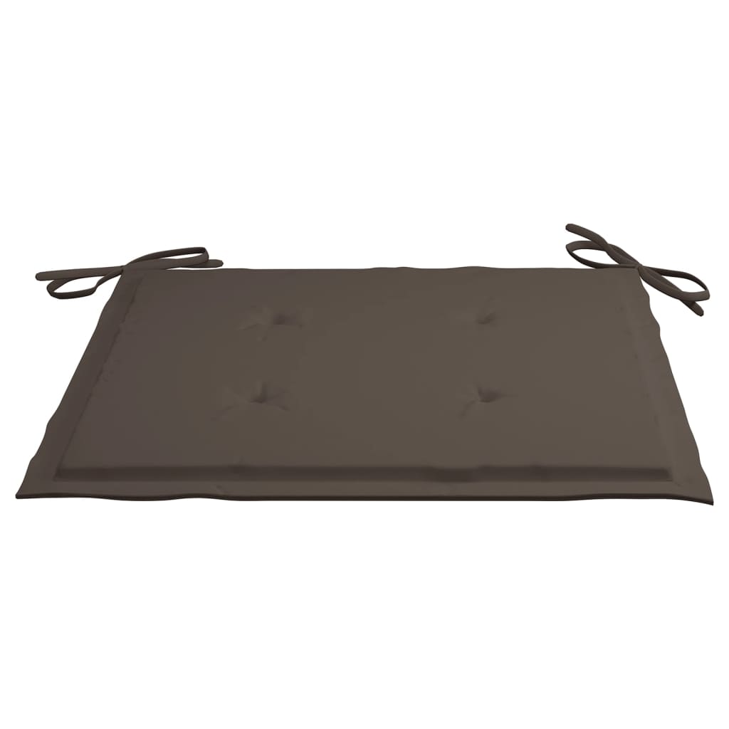 vidaXL Coussins de chaise jardin lot de 4 taupe 40x40x3cm tissu oxford