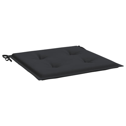 vidaXL Coussins de chaise de jardin lot de 2 noir 50x50x3 cm