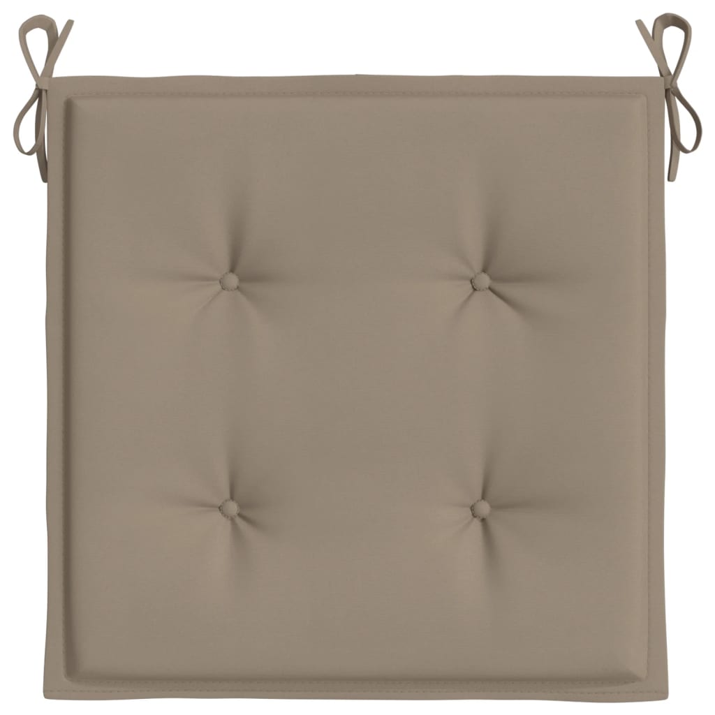 vidaXL Coussins de chaise de jardin lot de 2 taupe 50x50x3 cm