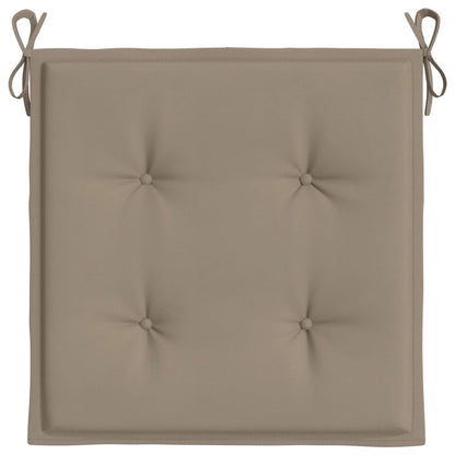 vidaXL Coussins de chaise de jardin lot de 2 taupe 50x50x3 cm