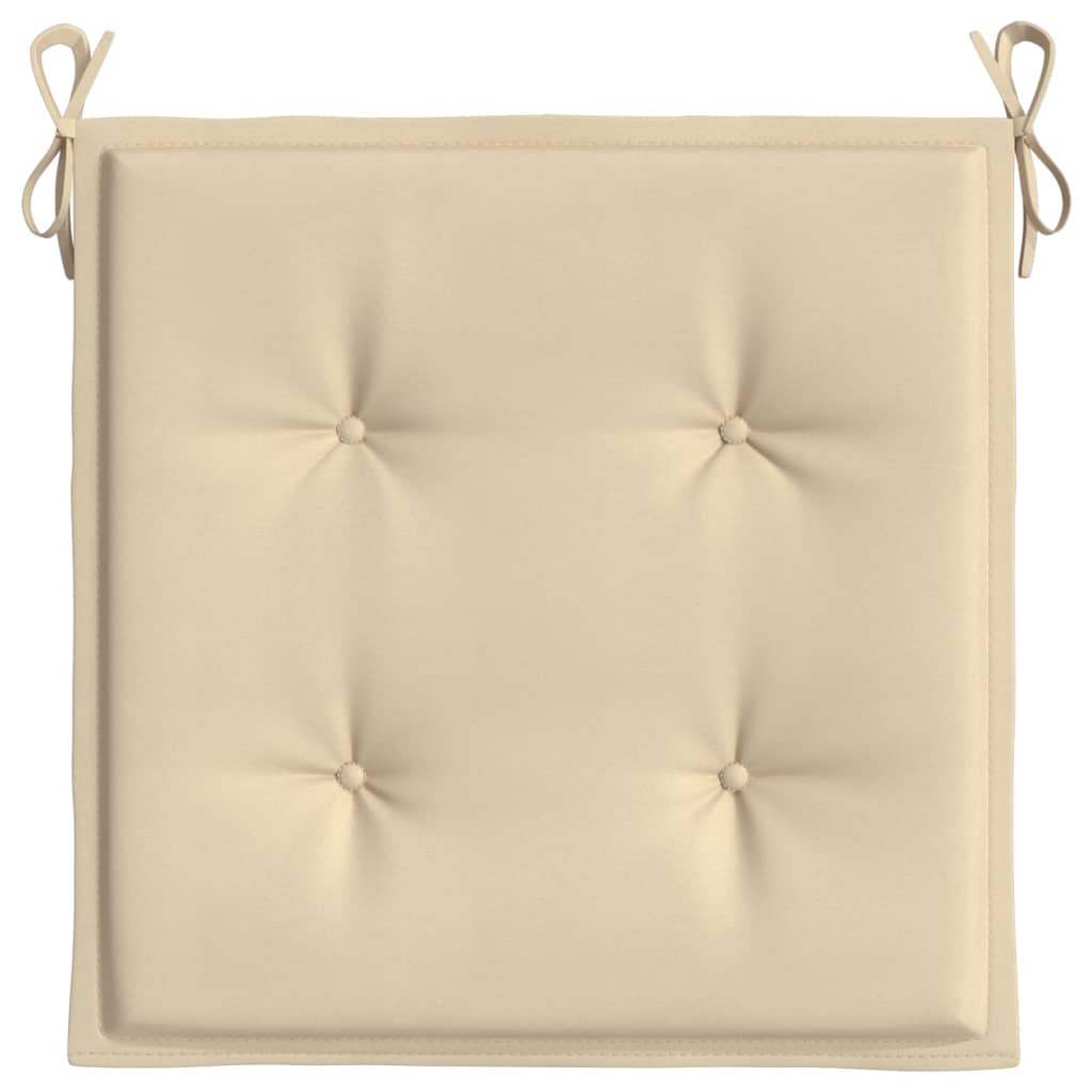 vidaXL Coussins de chaise de jardin lot de 2 beige 50x50x3 cm