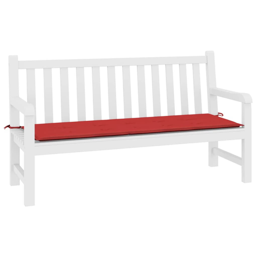 vidaXL Coussin de banc de jardin rouge 200x50x3 cm tissu oxford