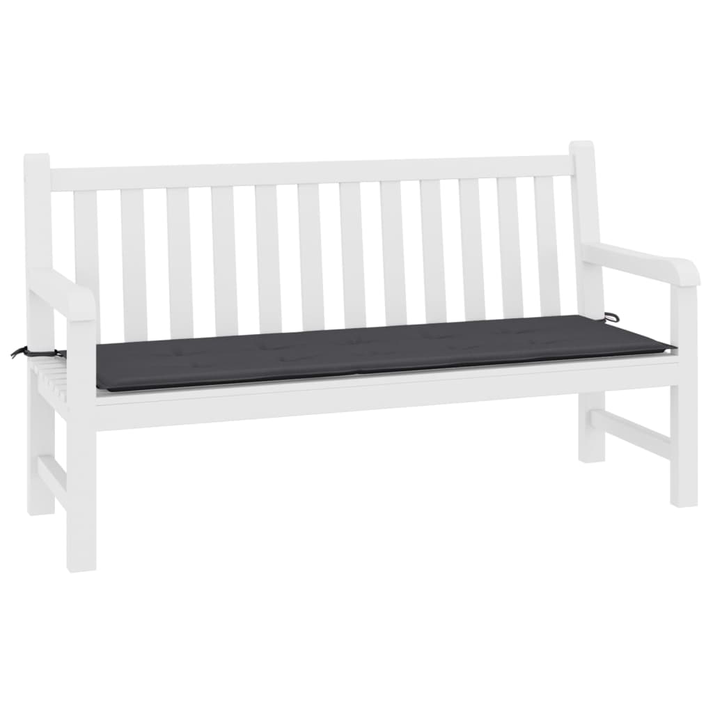 vidaXL Coussin de banc de jardin anthracite 200x50x3 cm tissu oxford