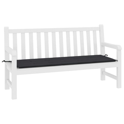 vidaXL Coussin de banc de jardin noir 200x50x3 cm tissu oxford