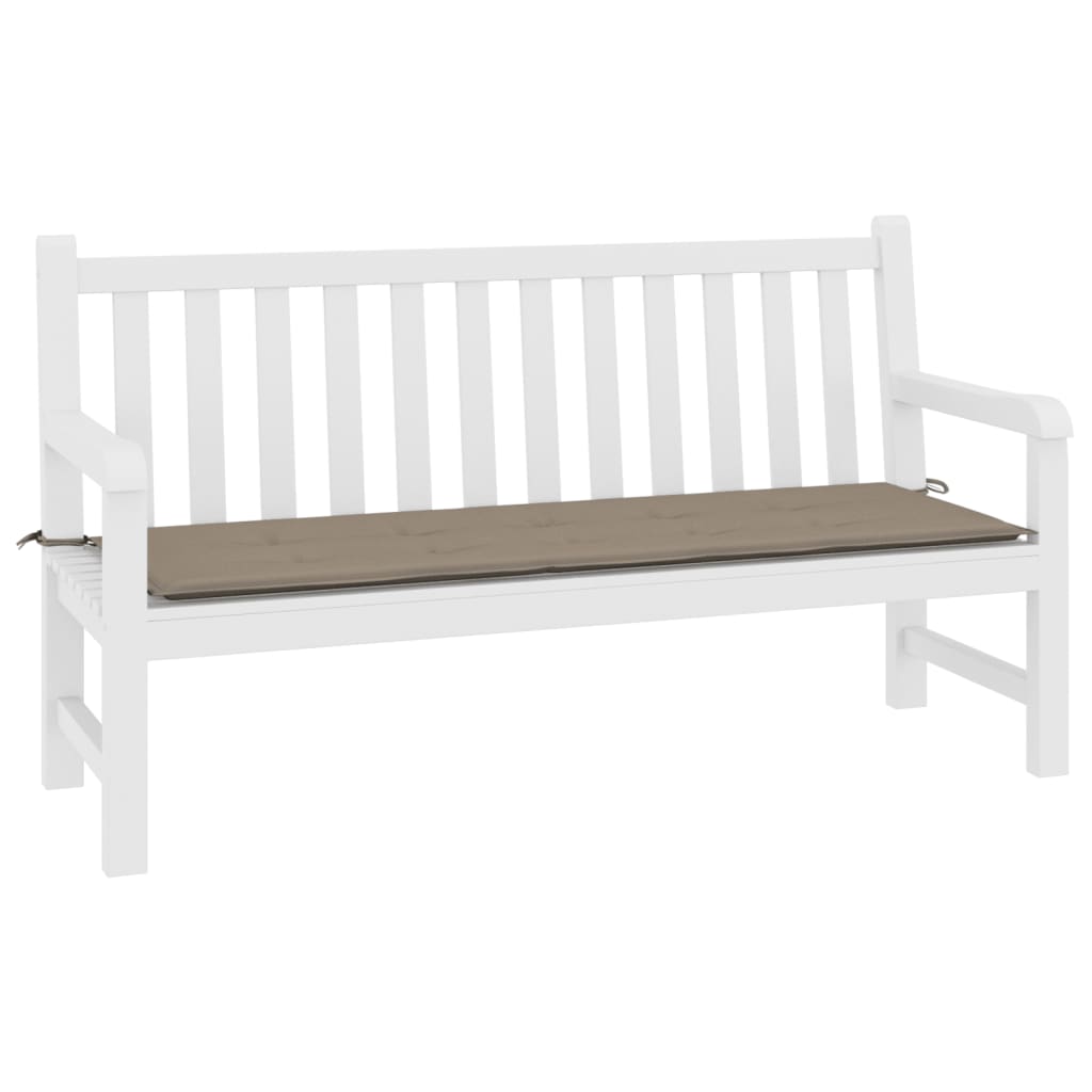 vidaXL Coussin de banc de jardin taupe 200x50x3 cm tissu oxford
