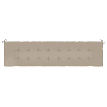 vidaXL Coussin de banc de jardin taupe 200x50x3 cm tissu oxford