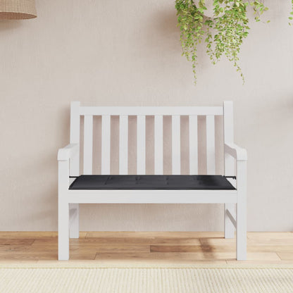 vidaXL Coussin de banc de jardin noir 100x50x3 cm tissu oxford