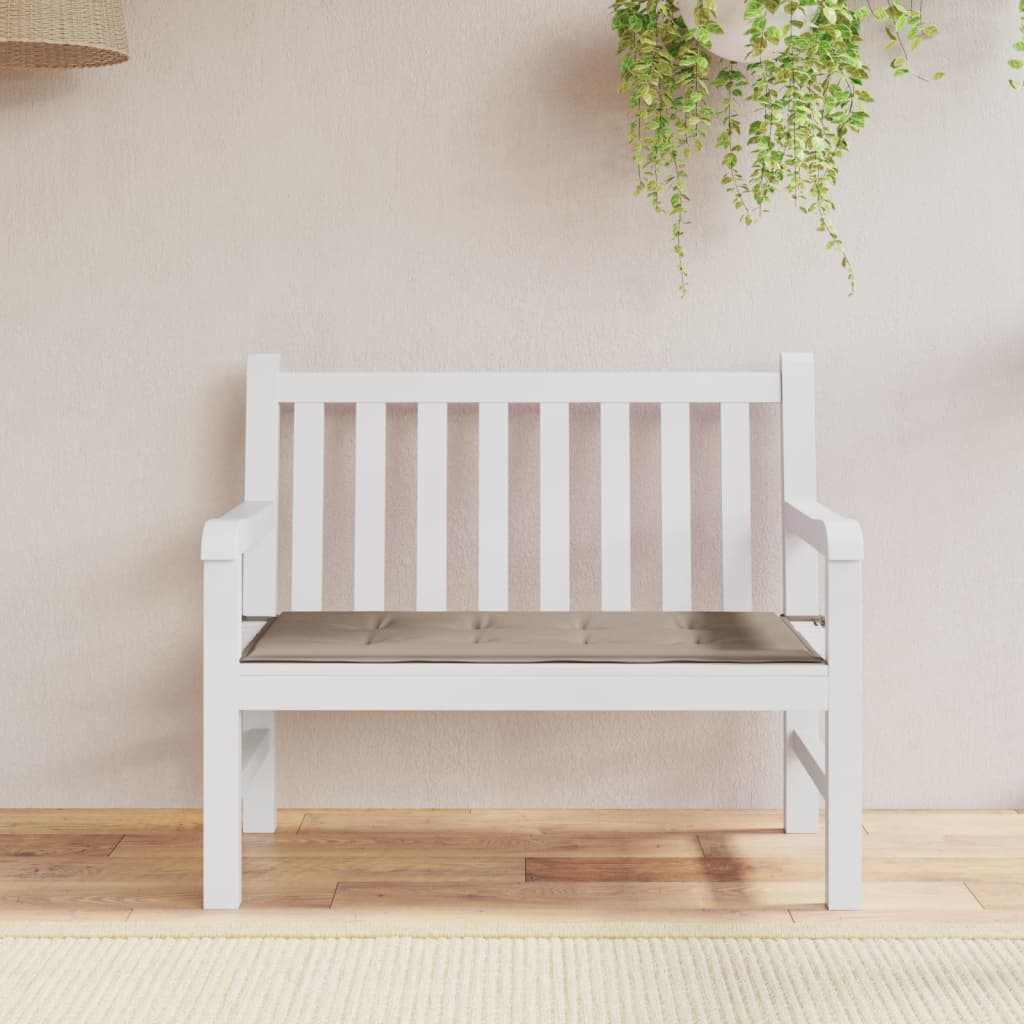 vidaXL Coussin de banc de jardin taupe 120x50x3 cm tissu oxford