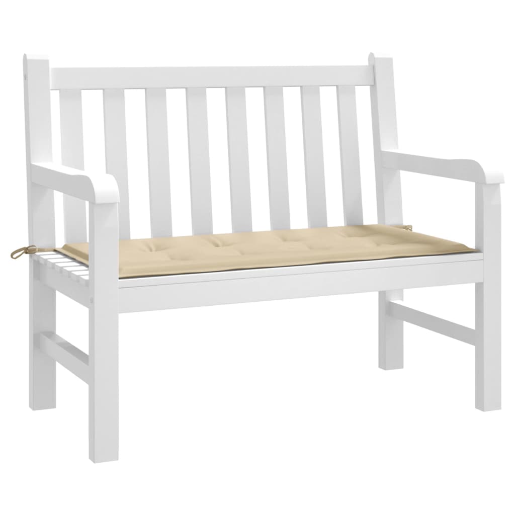 vidaXL Coussin de banc de jardin beige 120x50x3 cm tissu oxford