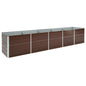 vidaXL Lit surélevé de jardin Acier galvanisé 400x80x77 cm Marron