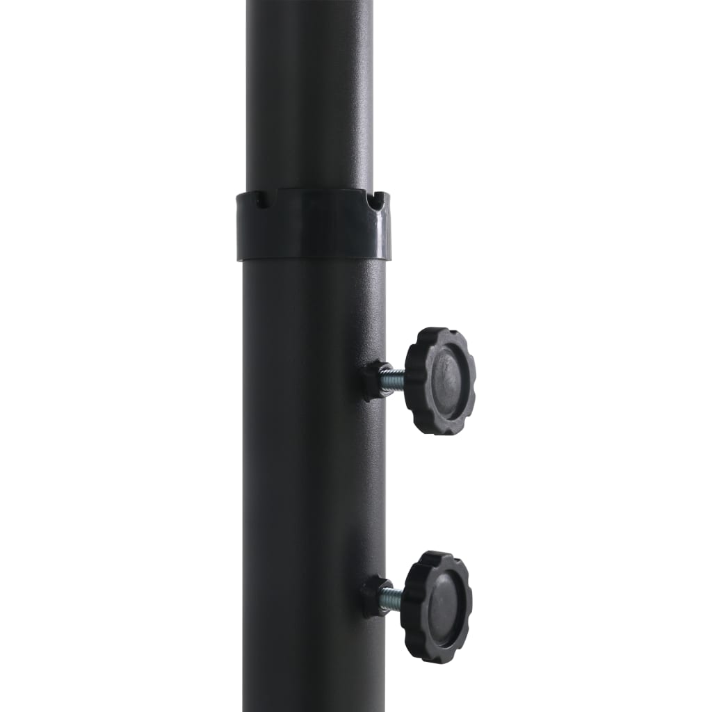vidaXL Parasol d'extérieur et poteau en aluminium 460 x 270 cm Noir