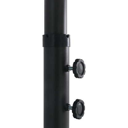 vidaXL Parasol d'extérieur et poteau en aluminium 460 x 270 cm Noir