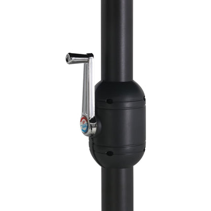 vidaXL Parasol d'extérieur et poteau en aluminium 460 x 270 cm Noir