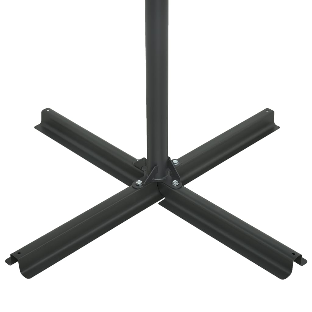 vidaXL Parasol d'extérieur et poteau en aluminium 460 x 270 cm Noir
