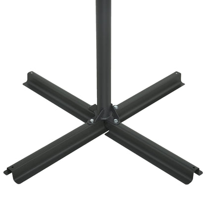 vidaXL Parasol d'extérieur et poteau en aluminium 460 x 270 cm Noir