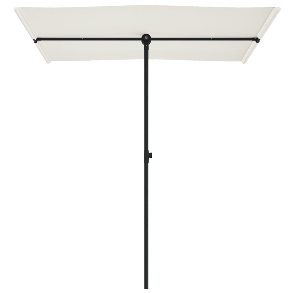 vidaXL Parasol d'extérieur avec mât en aluminium 180x110cm Blanc sable