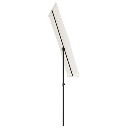 vidaXL Parasol d'extérieur avec mât en aluminium 180x110cm Blanc sable