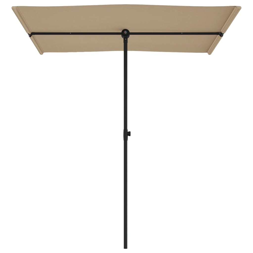 vidaXL Parasol d'extérieur avec mât en aluminium 180x110 cm Taupe