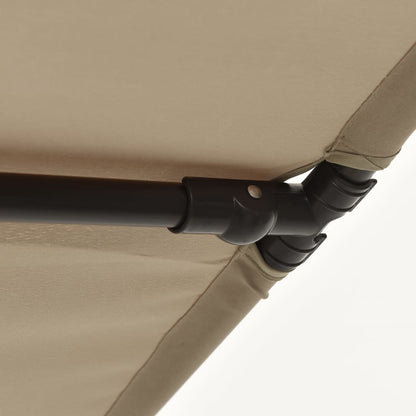 vidaXL Parasol d'extérieur avec mât en aluminium 180x110 cm Taupe