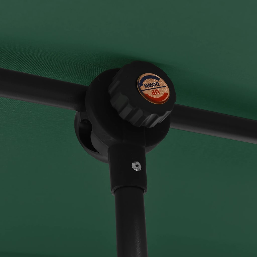 vidaXL Parasol d'extérieur avec mât en aluminium 2x1,5 m Vert