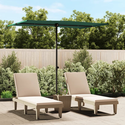 vidaXL Parasol d'extérieur avec mât en aluminium 2x1,5 m Vert