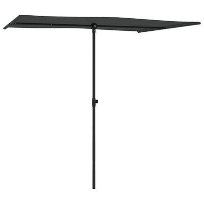 vidaXL Parasol d'extérieur avec mât en aluminium 2x1,5 m Anthracite