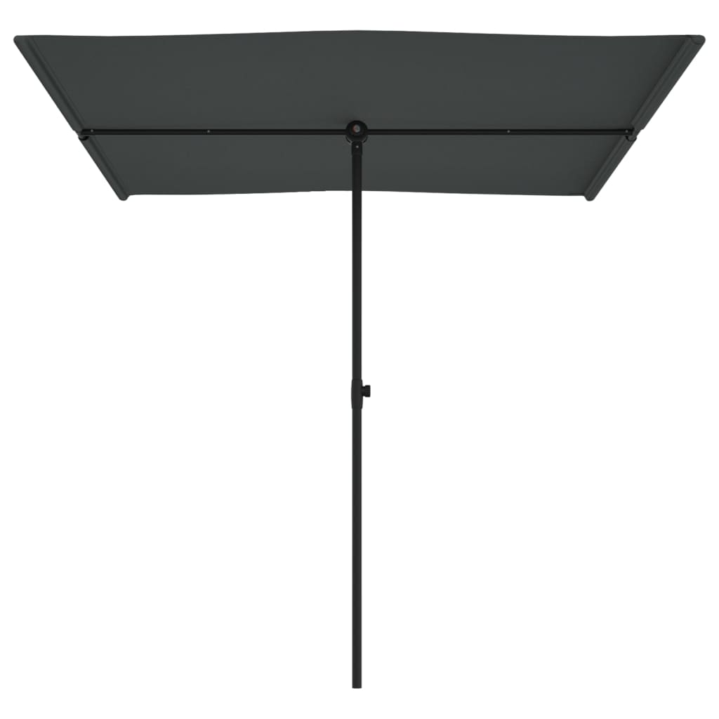 vidaXL Parasol d'extérieur avec mât en aluminium 2x1,5 m Anthracite