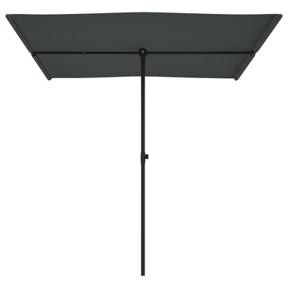 vidaXL Parasol d'extérieur avec mât en aluminium 2x1,5 m Anthracite