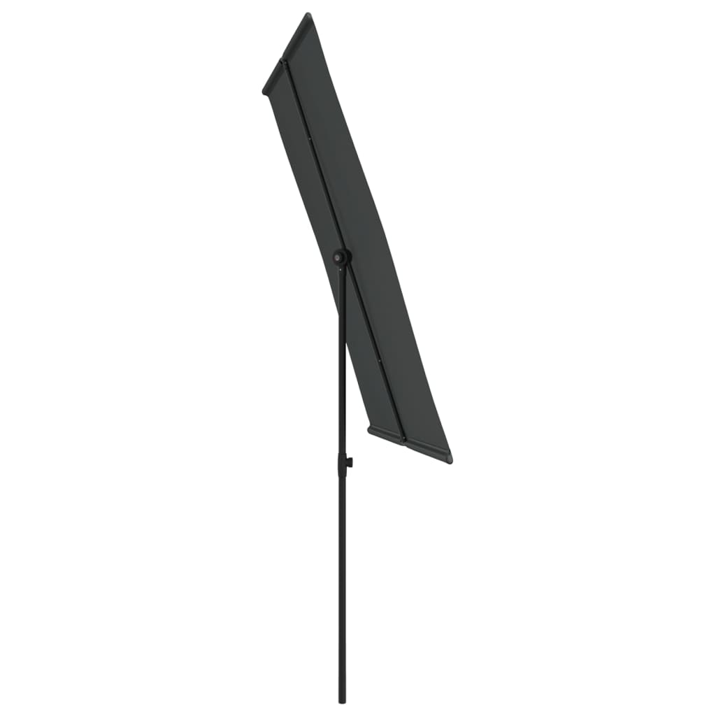 vidaXL Parasol d'extérieur avec mât en aluminium 2x1,5 m Anthracite
