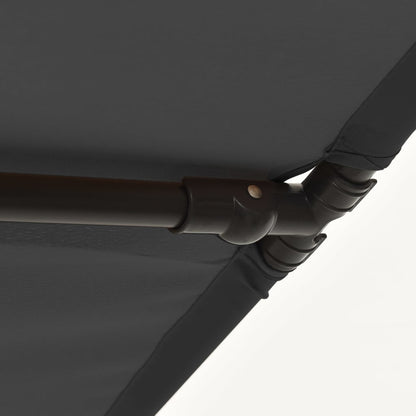 vidaXL Parasol d'extérieur avec mât en aluminium 2x1,5 m Anthracite