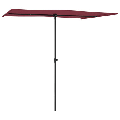 vidaXL Parasol d'extérieur avec mât en aluminium 2x1,5 m Bordeaux
