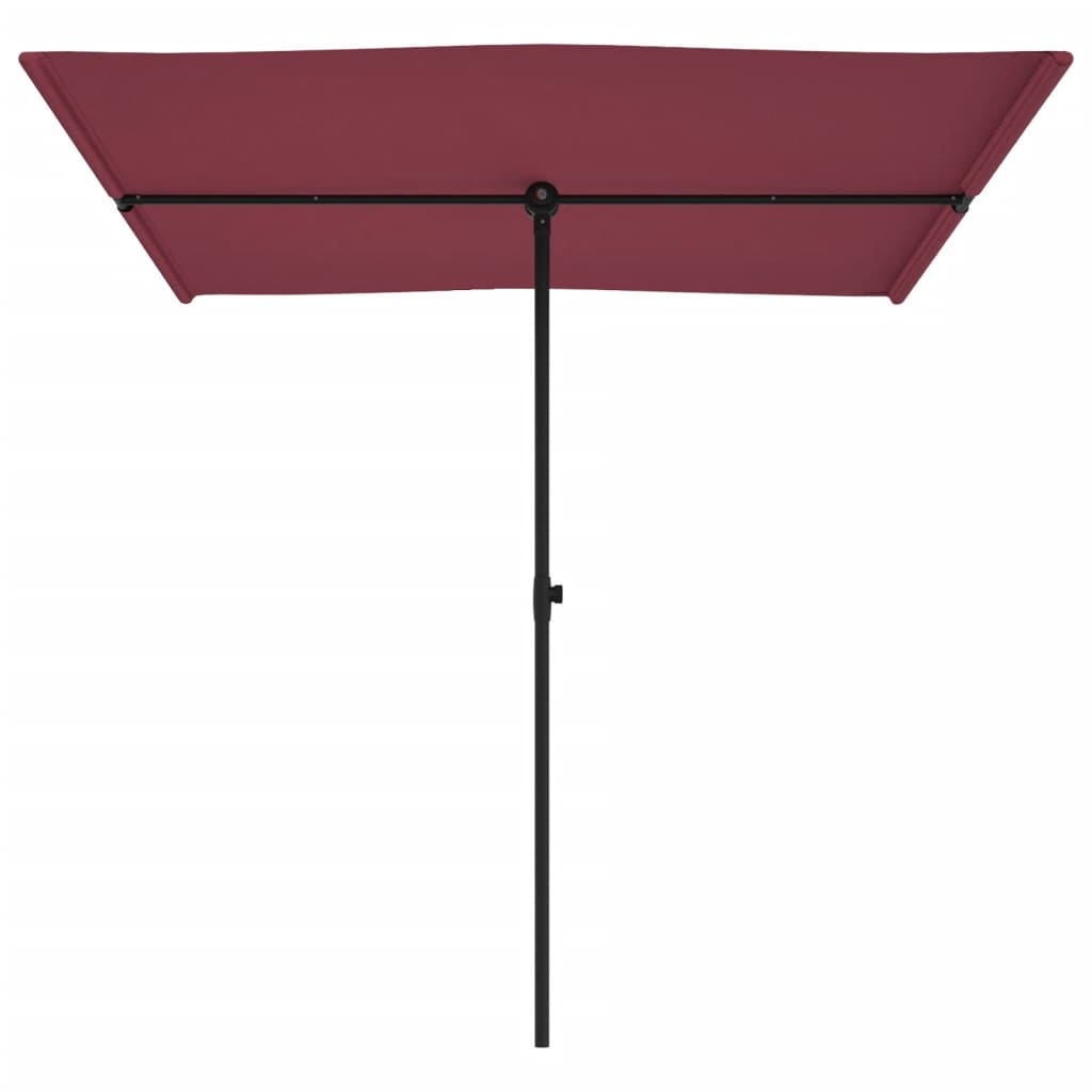 vidaXL Parasol d'extérieur avec mât en aluminium 2x1,5 m Bordeaux