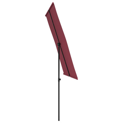 vidaXL Parasol d'extérieur avec mât en aluminium 2x1,5 m Bordeaux