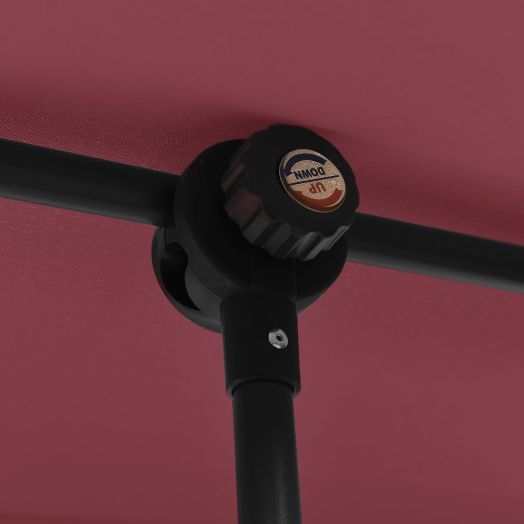 vidaXL Parasol d'extérieur avec mât en aluminium 2x1,5 m Bordeaux