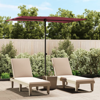 vidaXL Parasol d'extérieur avec mât en aluminium 2x1,5 m Bordeaux