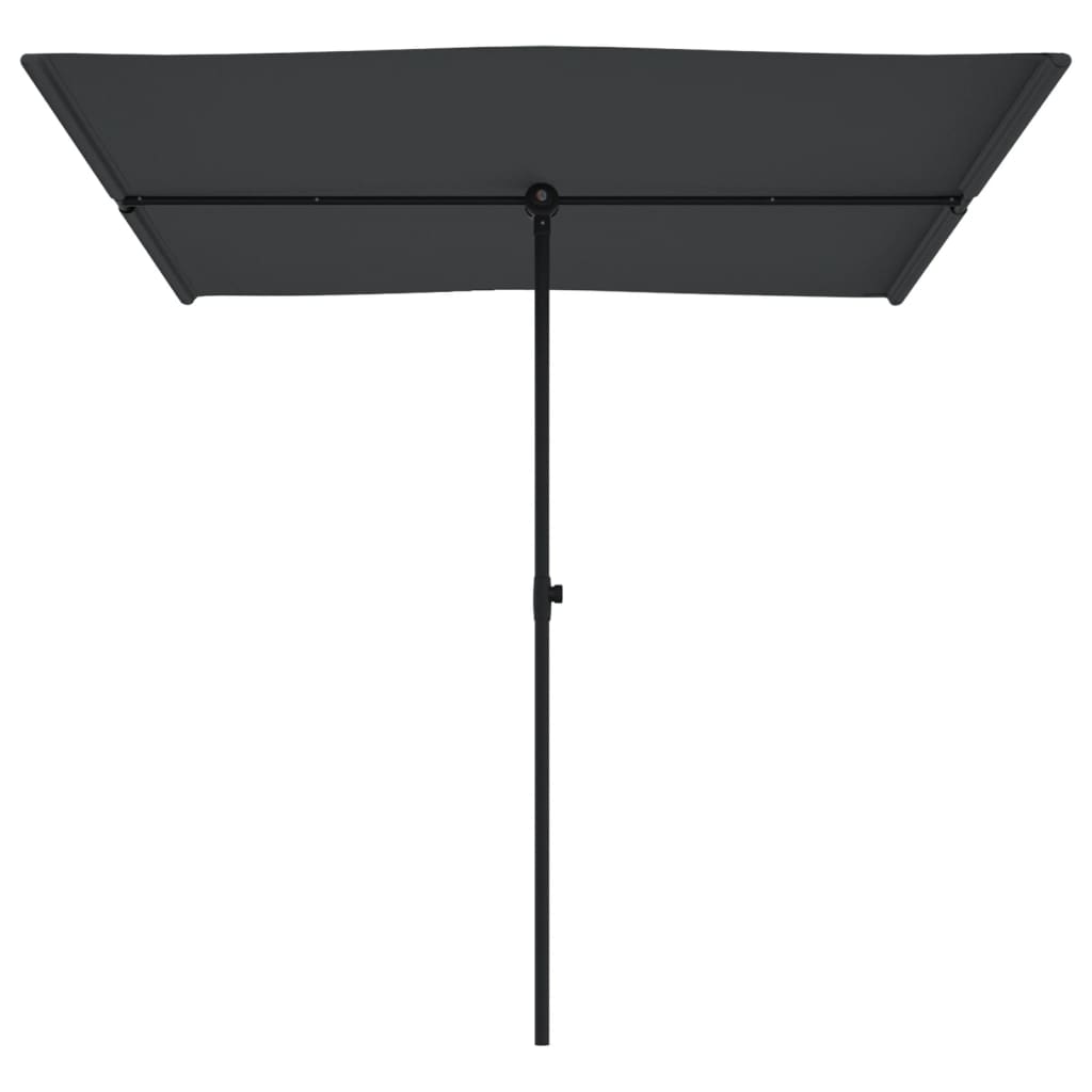 vidaXL Parasol d'extérieur avec mât en aluminium 2x1,5 m Noir