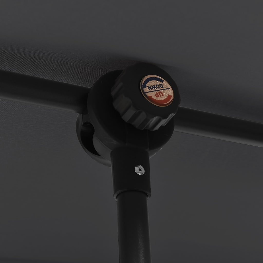 vidaXL Parasol d'extérieur avec mât en aluminium 2x1,5 m Noir