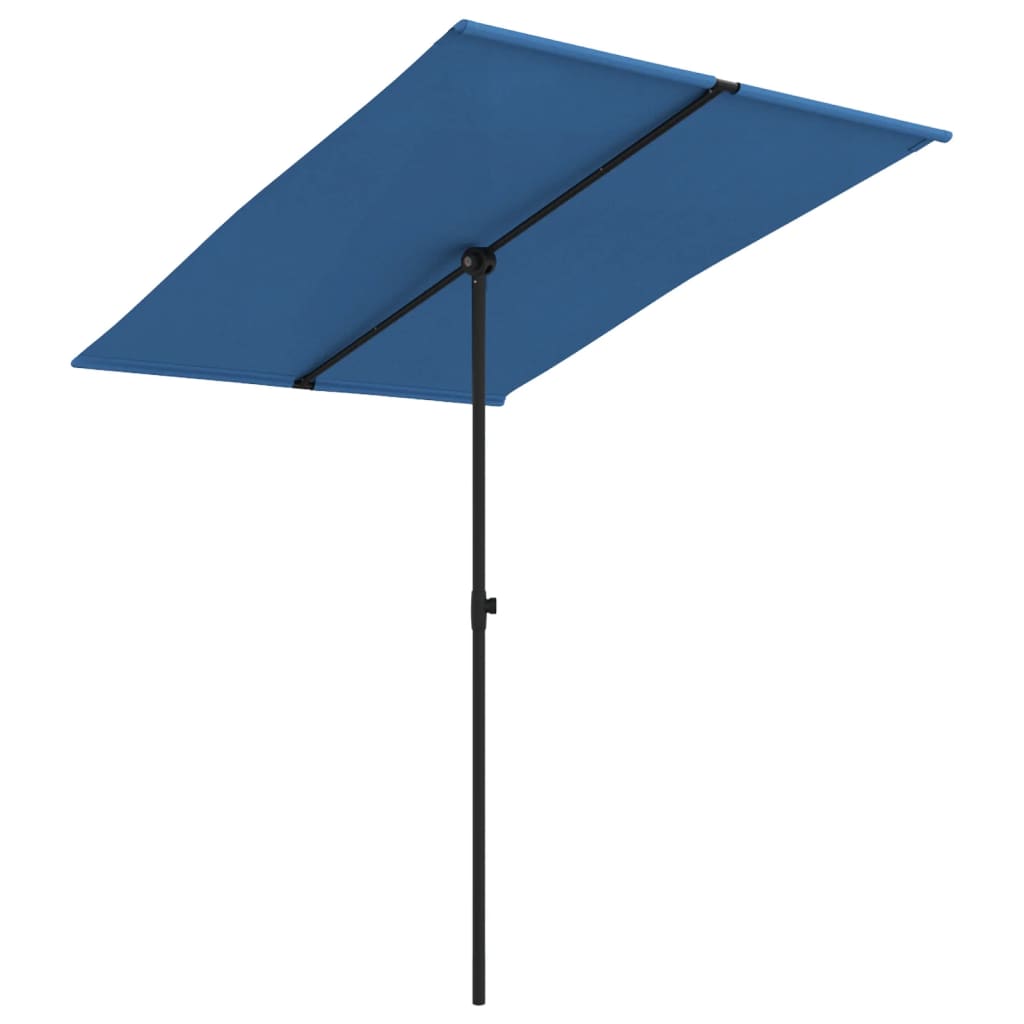 vidaXL Parasol d'extérieur avec mât en aluminium 2x1,5 m Bleu azuré