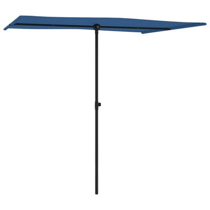 vidaXL Parasol d'extérieur avec mât en aluminium 2x1,5 m Bleu azuré