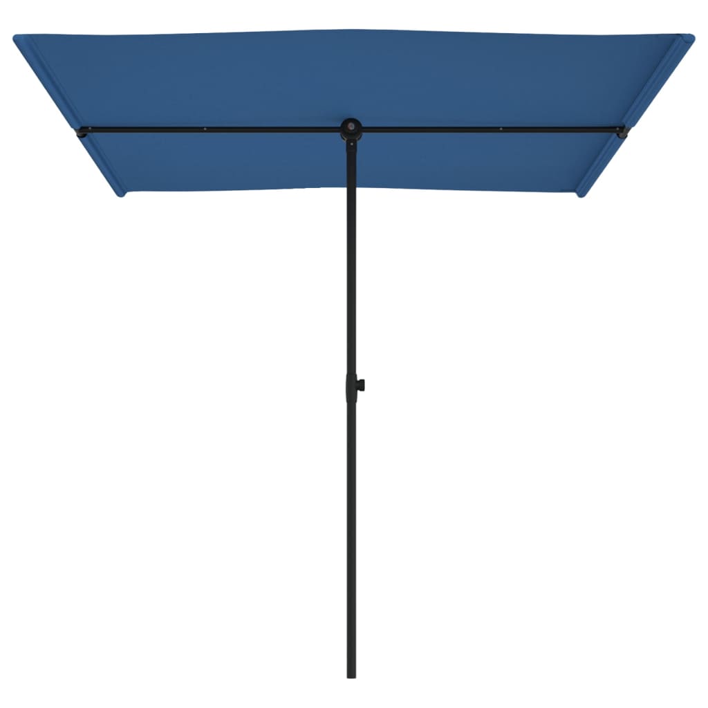vidaXL Parasol d'extérieur avec mât en aluminium 2x1,5 m Bleu azuré