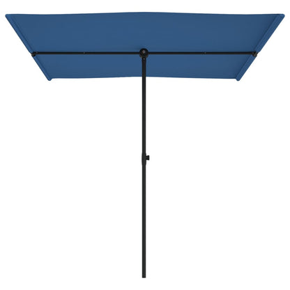vidaXL Parasol d'extérieur avec mât en aluminium 2x1,5 m Bleu azuré