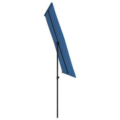 vidaXL Parasol d'extérieur avec mât en aluminium 2x1,5 m Bleu azuré